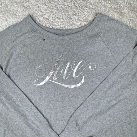 Victoria's Secret Gray Love Graphic Sleep Pajama Shirt NEW - Picture 6 of 8